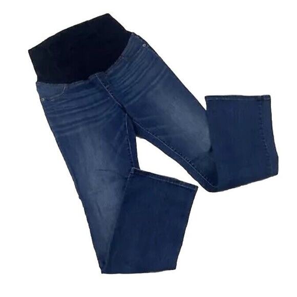 Isabel Maternity by Ingrid & Isabel Denim - Ingrid & Isabel Maternity Skinny Bootcut Denim Blue Jeans Sz 8 Cotton Stretch